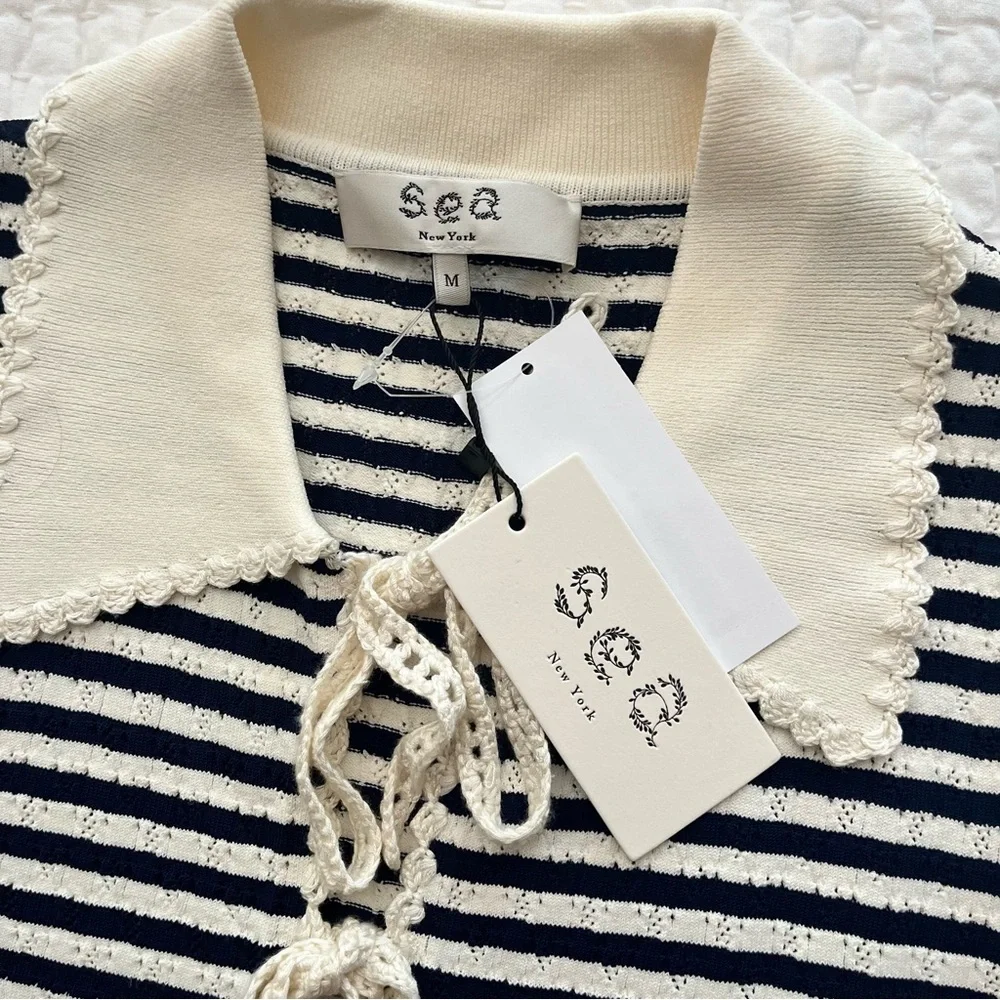NWT SEA NY Addy Striped Knit Top - Picture 7 of 7